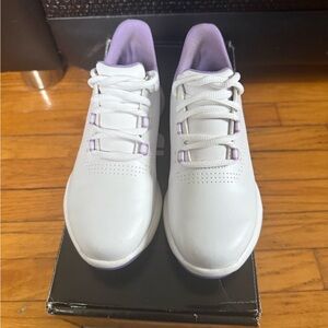 FootJoy White and Lavender Women's Golf Sneakers